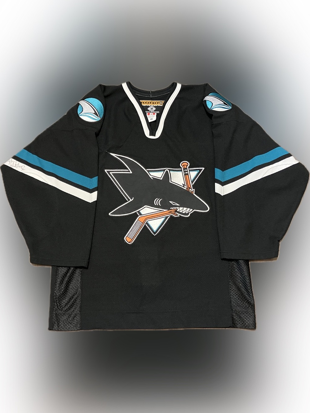 San Jose Sharks Black KOHO Authentic NHL Hockey Jersey Size 46